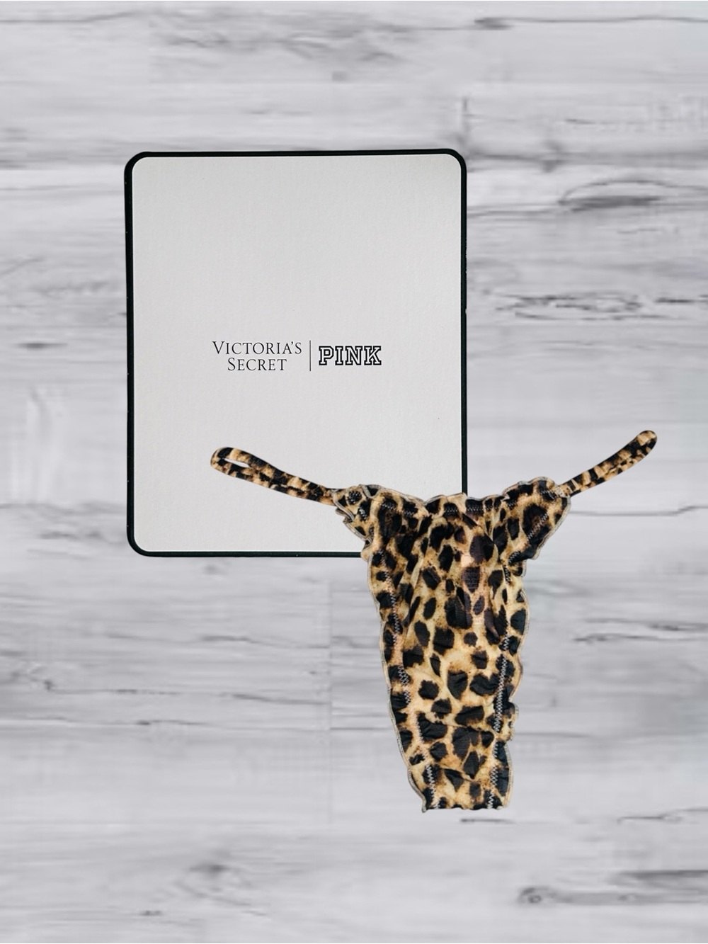 🆕🐆 Leopard Mesh Ruffled Thong Victoria’s Secret Small NWT